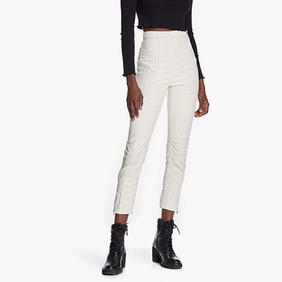 New Free People Kaelin moto skinny leather pants - Picture 8 of 11